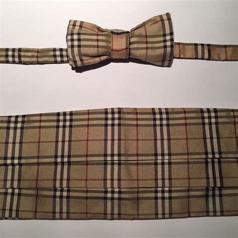 burberry bow tie and cummerbund|Burberry bag charm.